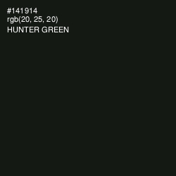 #141914 - Hunter Green Color Image